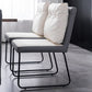 Industrial Kitchen Dining Chairs Faux Leather Side Chair with Black Legs