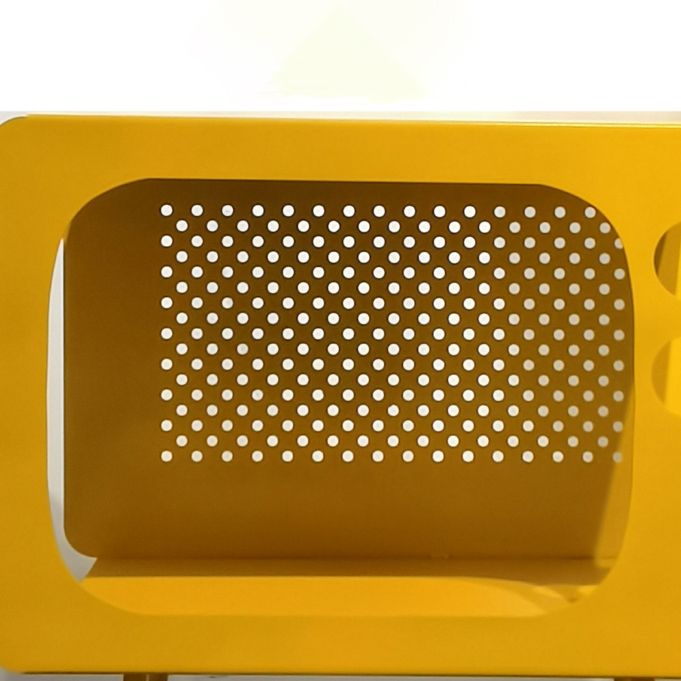 Medieval Modern Style Rectangular Metal Table Can Store 4 Legs Side Table