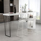 Dining Table Modern White Sintered Stone Top Bar Table with Storage Shelves Clearhalo 'Bar Furniture' 'Bar Tables' 'bar_tables' 'furn' 'furn_bar_tables' 'Furniture' 'Kitchen & Dining Furniture' 1200x1200_0fe3c8f6-cfe8-4764-b9ae-9fe6835c5a6b