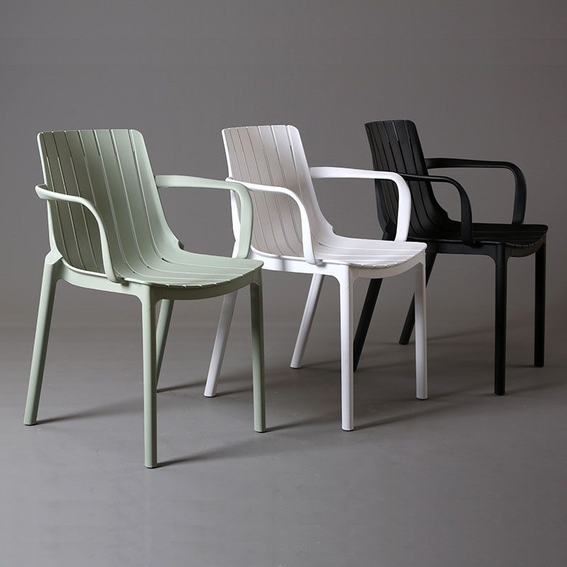 Contemporary Style Stackable Chairs Dining Arm Chairs with Plastic Legs Clearhalo 'Dining Chairs' 'Dining Tables & Seating' 'dining_chair' 'furn' 'furn_dining_chair' 'Furniture' 'furniture_dining_chair' 'Kitchen & Dining Furniture' 1200x1200_0fe3f887-2c31-418f-be1d-1e3cac71d494