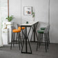 Metal Footrest Bar Stool Industrial Upholstered Armless Bar Chair