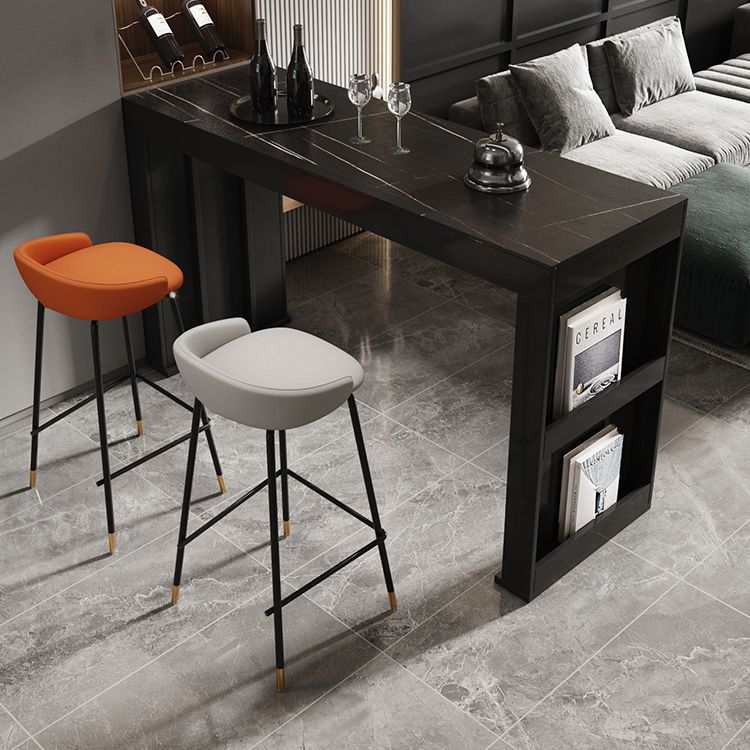 Contatrice moderna del rettangolo di barra di pietra sinterizzata Contatrice a barra con gambe metalliche