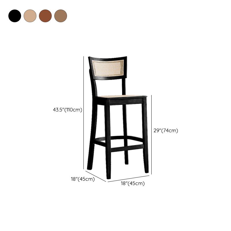 Contemporary Solid Wood Frame Stool Low Back Armless Bar Stool Clearhalo 'Bar Furniture' 'Bar Stools' 'bar_stools' 'furn' 'furn_bar_stools' 'Furniture' 'Kitchen & Dining Furniture' 1200x1200_0fe84653-2234-49a9-99cf-76f2b2bc9ea0