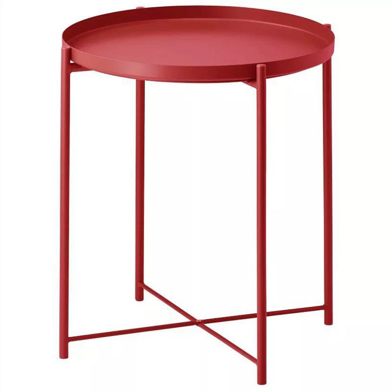 4 Legs Base Design Cocktail Table Multi-color Selection of Metal Iron Round Coffee Table Clearhalo 'Coffee & Accent Tables' 'Coffee Tables' 'coffee_tables' 'furn' 'furn_coffee_tables' 'Furniture' 'furniture_coffee_tables' 'Living Room Furniture' 1200x1200_0fe8e0b1-8d3e-4985-abdf-102ffd086462