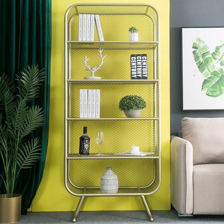 Glam Style Bookshelf Metal Closed Back Shelf Bookcase for Home Use Clearhalo 'Bookcases' 'furn' 'furn_bookcases' 'Furniture' 'furniture_bookcases' 'Office Furniture' 1200x1200_0fe976d8-222e-4631-8b5e-3229aed53b58