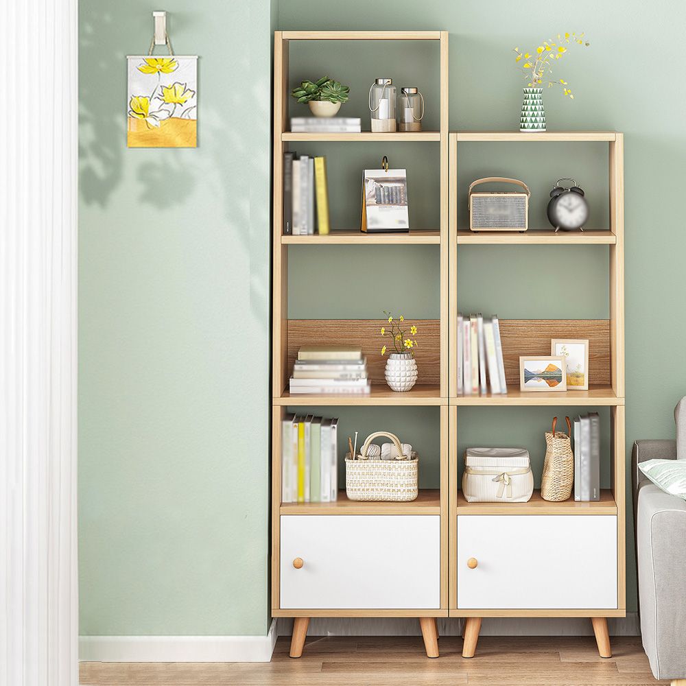 Wood Bookshelf Scandinavian Style Bookcase for Home Office and Study Room Clearhalo 'Bookcases' 'furn' 'furn_bookcases' 'Furniture' 'furniture_bookcases' 'Office Furniture' 1200x1200_0fe999e2-5c78-4100-a3e8-0e87f0cad030