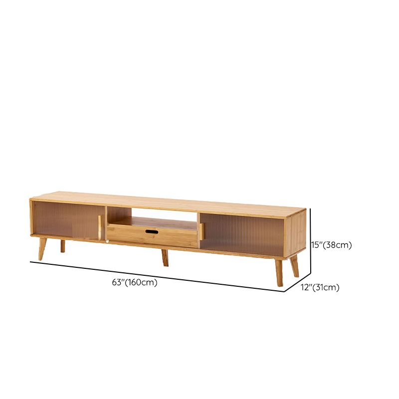Consola escandinava para TV, consola multimedia de madera, soporte para TV con patas