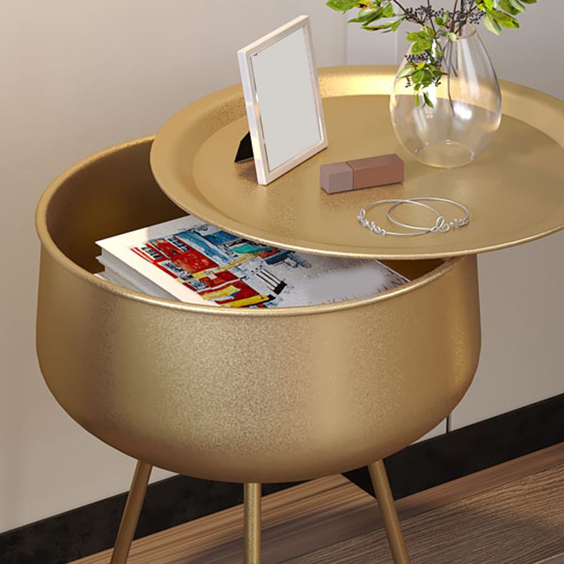 Piernas incluidas la cama de la cama Nights -Metal Nightsand Glam Leaf Stelf