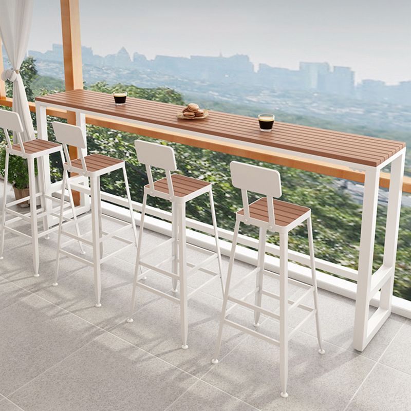 Contemporary Style Counter Stool Square Wood Bar Stool with Footrest Clearhalo 'Bar Furniture' 'Bar Stools' 'bar_stools' 'furn' 'furn_bar_stools' 'Furniture' 'Kitchen & Dining Furniture' 1200x1200_0fecaa5d-353d-4685-b7e4-1a806fc9f976