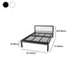 Contemporary Slat Metal Standard Bed with Rectangular Headboard