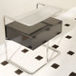 1 Shelf Glass Top Nightstand Contemporary Drawer Storage Night Table ,20.5" Tall