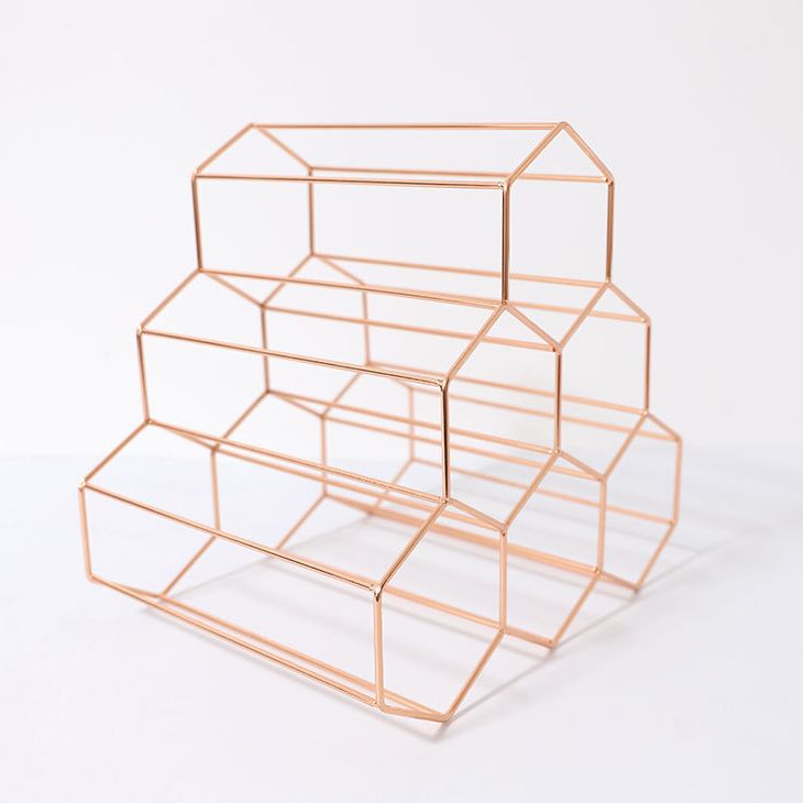 Glam roestvrijstalen wijnrek fles aanrecht fleshouder