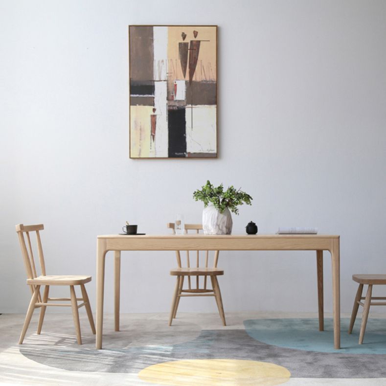 Modern 1/4/5 Pieces Dining Set Ash Wood Dining Table set with Windsor Chairs Clearhalo 'Dining Room Sets' 'Dining Tables & Seating' 'dining_room_set' 'furn' 'furn_dining_room_set' 'Furniture' 'furniture_dining_room_set' 'Kitchen & Dining Furniture' 'kitchen&dining_furn' 'kitchen' 1200x1200_0fefb13c-9eba-4244-a860-d8c7749d13ce