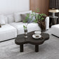 Table basse scandinave de forme libre avec 3 pieds en bois de pin