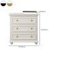 Traditional Storage Chest Solid Wood White Dresser , 23.33-inch Width