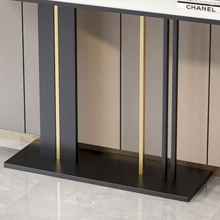 Tavolo da divano di divano console in marmo moderno tavolo da parte di rettangolo resistente alla sala per Hall