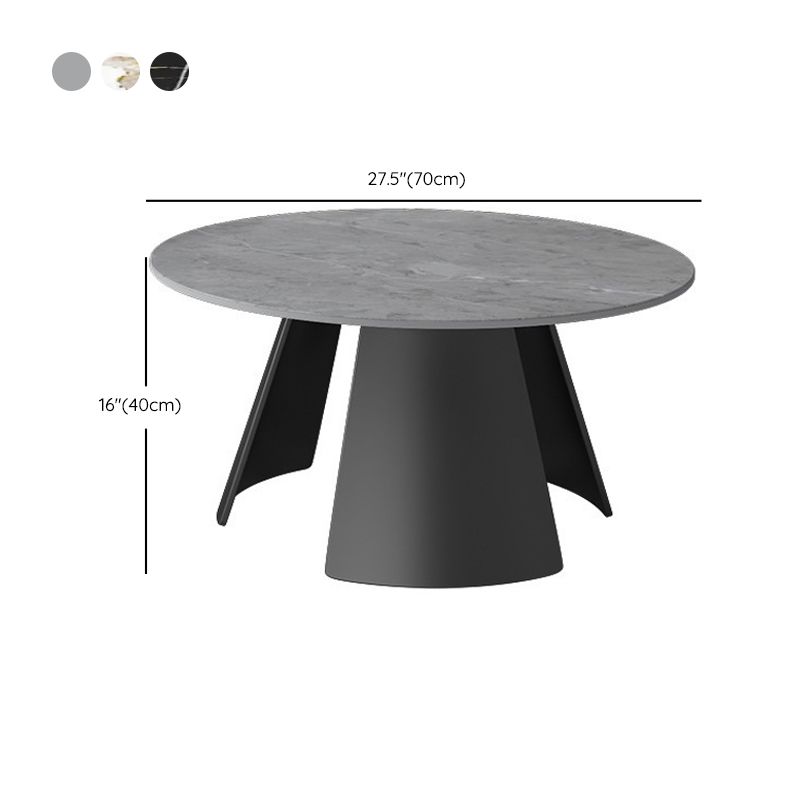 Glam Table basse ronde sur pied / 3 pieds en ardoise