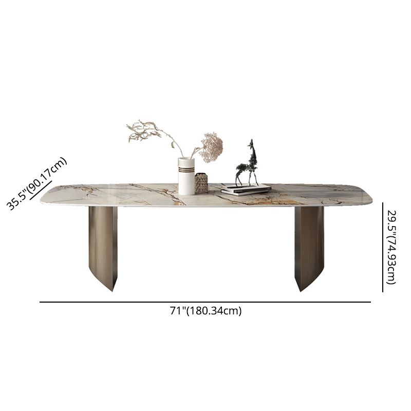 Minimalist Sintered Stone Rectangle Dining Set White Standard Dining Set for Kitchen Clearhalo 'Dining Room Sets' 'Dining Tables & Seating' 'dining_room_set' 'furn' 'furn_dining_room_set' 'Furniture' 'furniture_dining_room_set' 'Kitchen & Dining Furniture' 'kitchen&dining_furn' 'kitchen' 1200x1200_0ff85dc0-397e-40f7-b072-ddc3be15642a