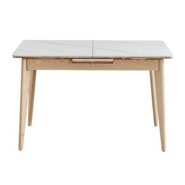 Rectangle Extendable Stone Dining Site Table Traditional Luxury Dinette Table with 4-foot Clearhalo ' dining_table' 'Dining Tables & Seating' 'Dining Tables' 'furn' 'furn_dining_table' 'Furniture' 'furniture_dining_table' 'Kitchen & Dining Furniture' 'kitchen&dining_furn' 'kitchen' 'kitchen_dining_table' 1200x1200_0ff889a7-117f-4e82-8b87-7436f39ac630