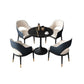 Glam Style Sintered Stone Black Dining Room Set with Round Table Formal Dining Table Furniture Clearhalo 'Dining Room Sets' 'Dining Tables & Seating' 'dining_room_set' 'furn' 'furn_dining_room_set' 'Furniture' 'furniture_dining_room_set' 'Kitchen & Dining Furniture' 'kitchen&dining_furn' 'kitchen' 1200x1200_0ff96227-c38a-4781-969d-020683f697e7