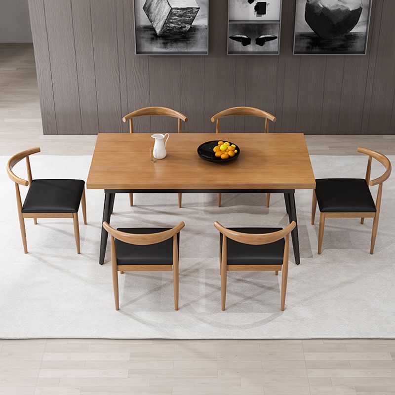 Industrial 1/2/5/7 Pieces Dining Set Solid Wood Dining Table Set Clearhalo 'Dining Room Sets' 'Dining Tables & Seating' 'dining_room_set' 'furn' 'furn_dining_room_set' 'Furniture' 'furniture_dining_room_set' 'Kitchen & Dining Furniture' 'kitchen&dining_furn' 'kitchen' 1200x1200_0ff9d254-01d6-4e27-a27d-493dab153091
