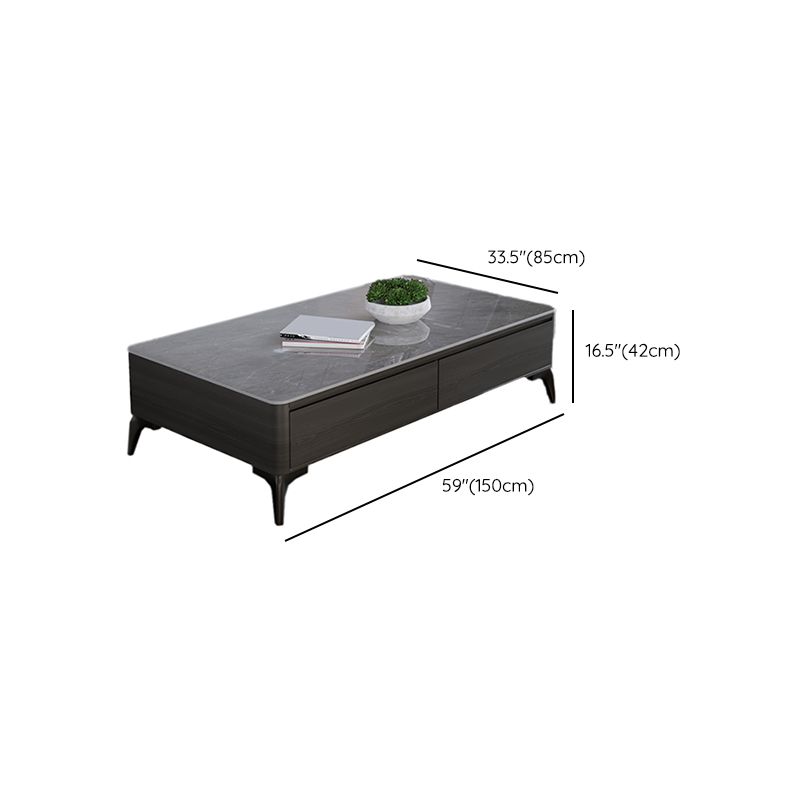 16"H Contemporary Cocktail Table Storage Rectangle Coffee Table Clearhalo 'Coffee & Accent Tables' 'Coffee Tables' 'coffee_tables' 'furn' 'furn_coffee_tables' 'Furniture' 'Living Room Furniture' 1200x1200_0ffa34ea-7094-4db8-90ee-e2bd5271a51a