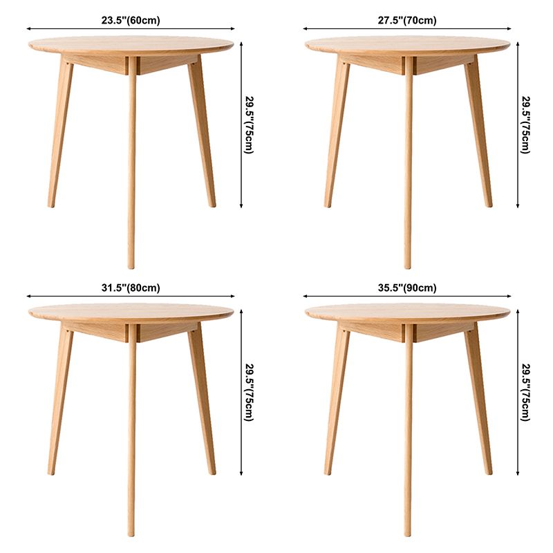 Round Tripod Base Dining Site Table Contemporary Dinette Table with Solid Wood Clearhalo ' dining_table' 'Dining Tables & Seating' 'Dining Tables' 'furn' 'furn_dining_table' 'Furniture' 'furniture_dining_table' 'Kitchen & Dining Furniture' 'kitchen&dining_furn' 'kitchen' 'kitchen_dining_table' 1200x1200_0ffa8183-7336-48a4-804a-21d9ed60e495