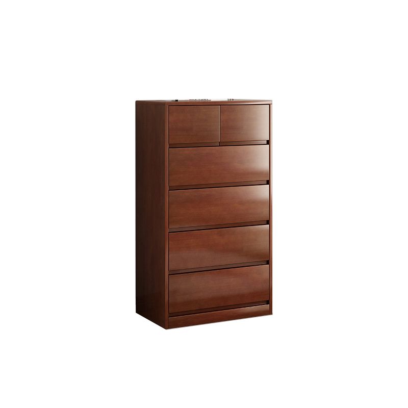 Rubberwood -Akzentkiste mit Schubladen 23,62 "lange zeitgenössische Brust