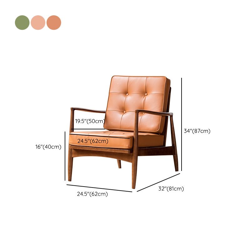 Basic Four Legs Lounge Chair Contemporary Tufted Cushions Accent Armchair Clearhalo 'Accent Chairs' 'accent_chairs' 'Chairs & Seating' 'furn' 'furn_accent_chairs' 'Furniture' 'Living Room Furniture' 1200x1200_0ffc5ba3-07e3-48f6-8eee-8a73cf81f24e