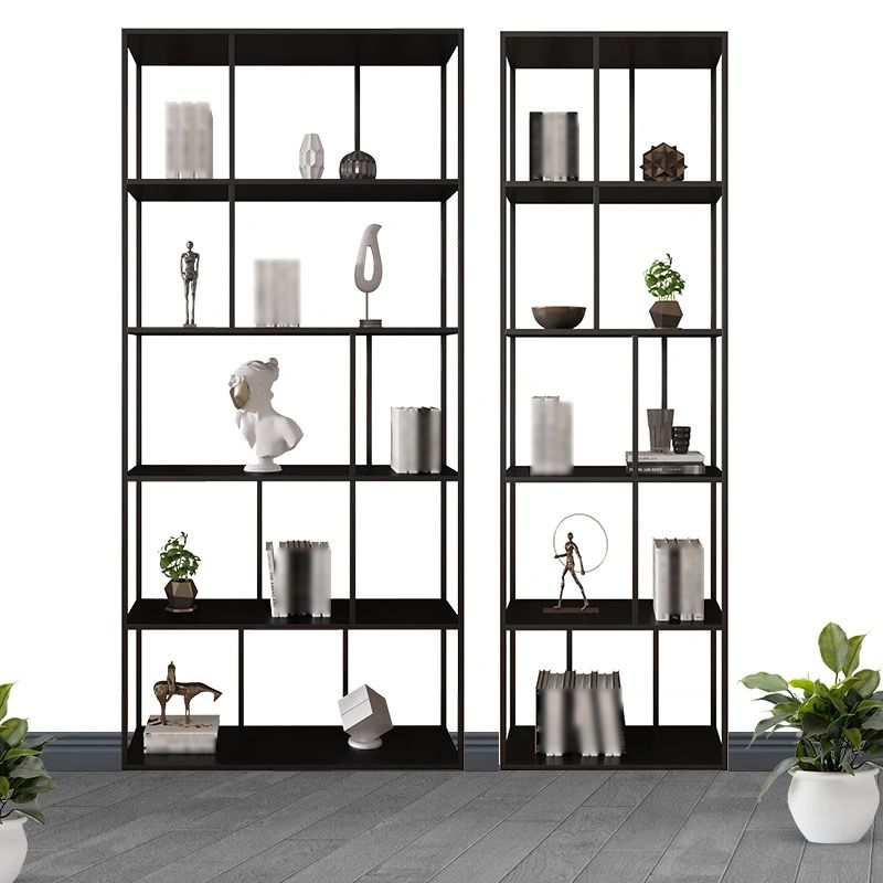 Modern Style Metal Bookshelf Open Shelf Bookcase for Study Room Clearhalo 'Bookcases' 'Furniture' 'furniture_bookcases' 'kitchen' 'kitchen_bookcases' 'Living Room Furniture' 'Office Furniture' 1200x1200_0ffc6822-3739-47c5-9cc9-0d4c47d83992