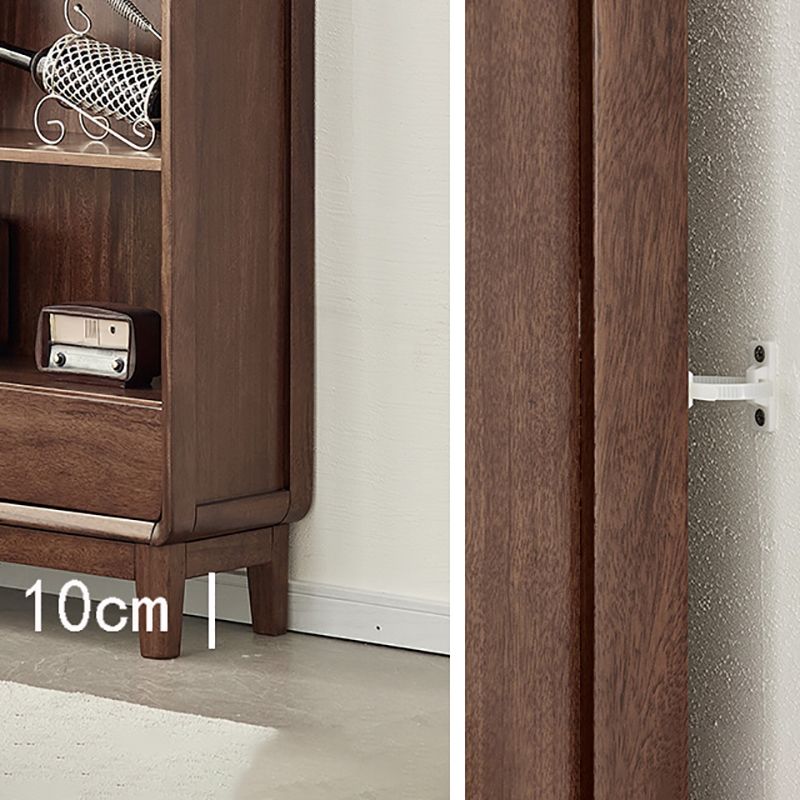 Moderne stijl gesloten back -boekenplank standaard massief houten boekenkast met laden