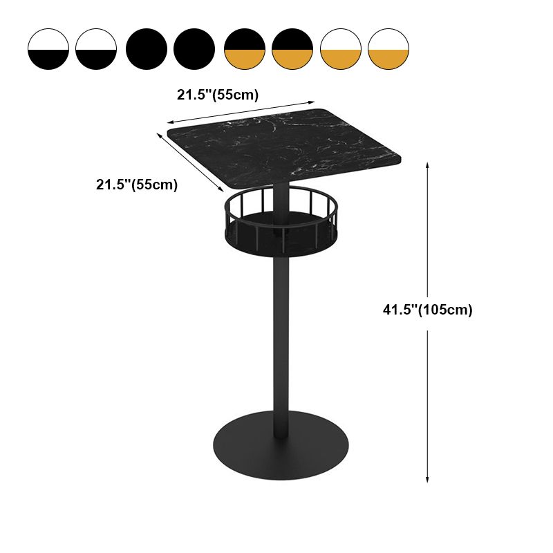 Contemporary Bar Dining Table Indoor Pedestal Marble Top Bar Height Table 42-Inch Top Clearhalo 'Bar Furniture' 'Bar Tables' 'bar_tables' 'furn' 'furn_bar_tables' 'Furniture' 'furniture_bar_tables' 'Kitchen & Dining Furniture' 'kitchen&dining_furn' 'kitchen' 1200x1200_1001f992-926d-47d1-a266-9ac5fbac9b83