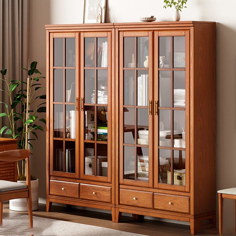 Minimalistic Rectangle Storage Cabinet Solid Wood Accent Cabinet