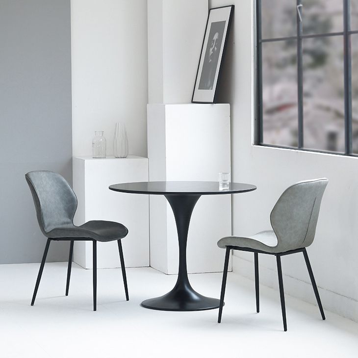 Contemporary Style Kitchen Dining Chair Metal Dining Wingback Armless Side Chairs Clearhalo ' kitchen&dining_furn' 'Dining Chairs' 'Dining Tables & Seating' 'dining_chair' 'furn' 'furn_dining_chair' 'Furniture' 'furniture_dining_chair' 'Kitchen & Dining Furniture' 'kitchen' 1200x1200_10048114-b301-4122-8ca1-23cb86f70a68