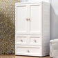 Armoire de rangement en plastique mat en plastique pour armoire contemporaine de chambre à coucher avec porte à charnière