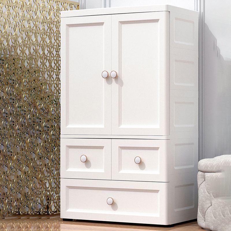 Armoire de rangement en plastique mat en plastique pour armoire contemporaine de chambre à coucher avec porte à charnière