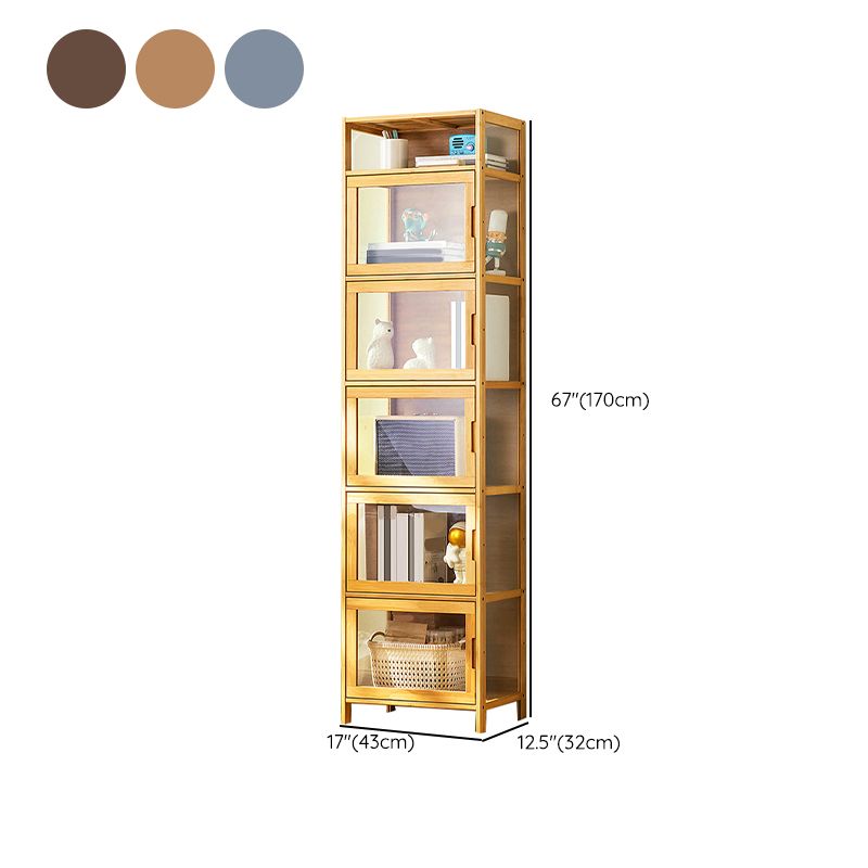 Contemporary Rectangle Accent Cabinet, Brown/Natural/Grey Cabinet with Doors Clearhalo 'Cabinets & Chests' 'cabinets_chests' 'furn' 'furn_cabinets_chests' 'Furniture' 'Living Room Furniture' 1200x1200_100645f9-6e0a-4ded-9df2-4ee30b367335