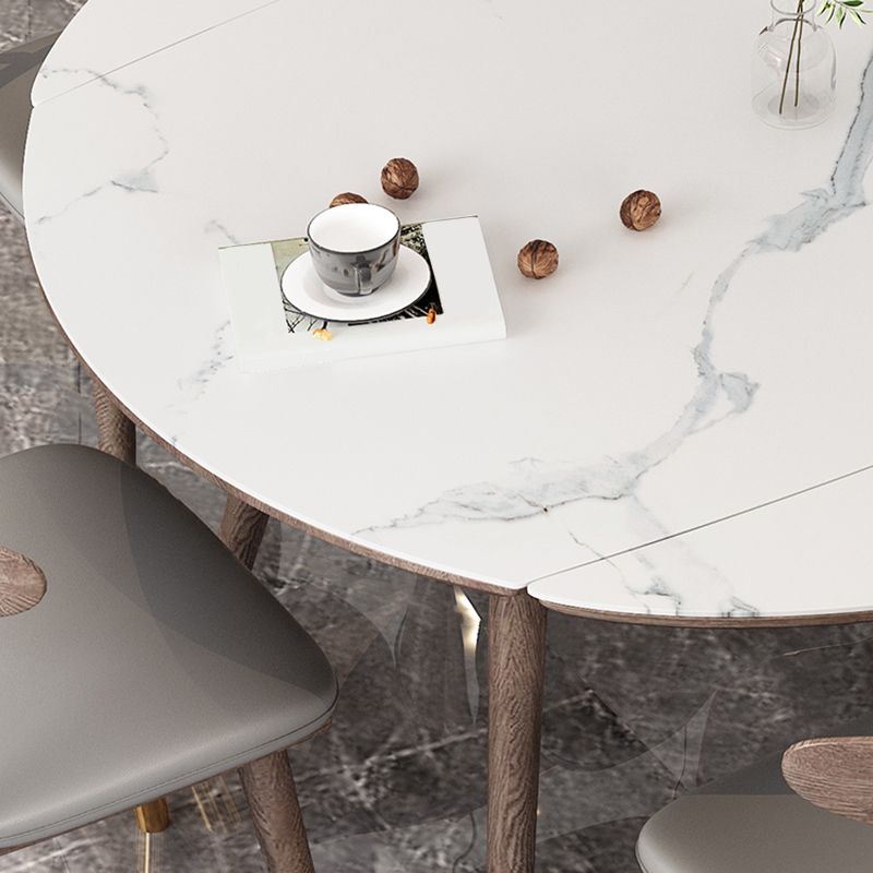 Round Dining Table Set 1/2/7 Pieces with Wood Base Kitchen Furniture Set