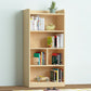 Contemporary Floor Closed Back Book Shelf Wooden Home Shelf Bookcase with Shelves