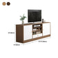 Mobile porta TV in legno in stile scandinavo, consolle porta TV con ripiani e ripiani