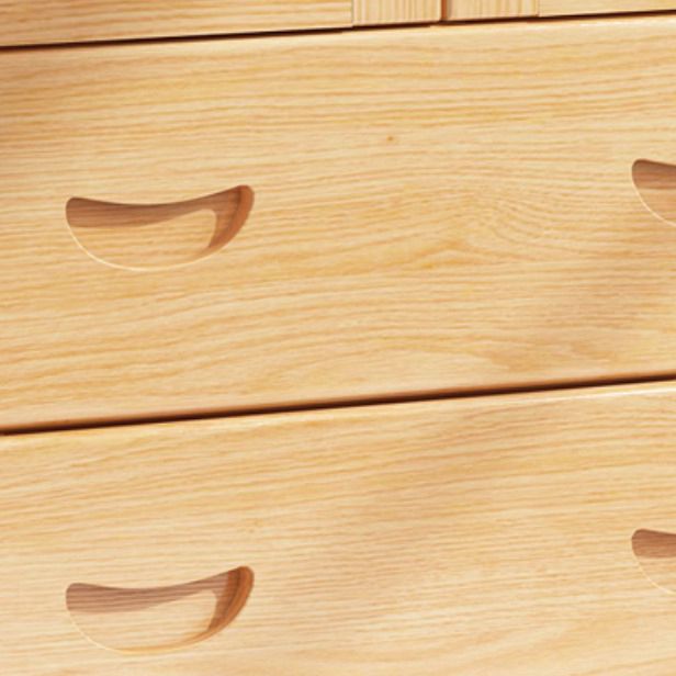 Moderno guardaroba in legno solido naturale guardaroba autoportante con cassetti di sé