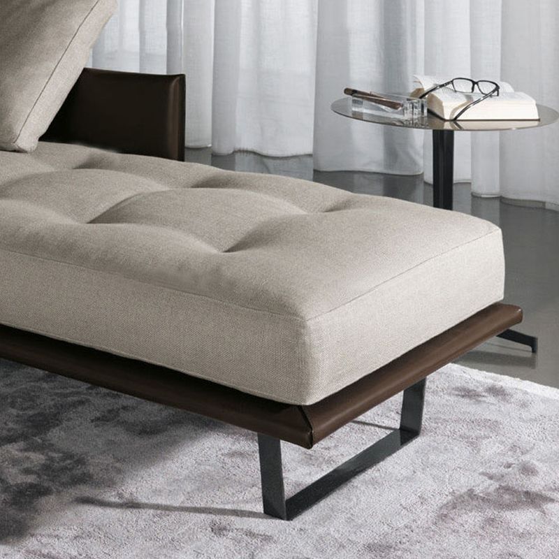 Contemporary Tufted Cotton Blend Chaise Lounge with Square Arm and Extra 2 Pillows Clearhalo 'Chairs & Seating' 'Chaise Lounge' 'chaise_lounge' 'furn' 'furn_chaise_lounge' 'Furniture' 'Living Room Furniture' 1200x1200_1009a2ae-f5da-4c30-a0c9-25fc439cc037