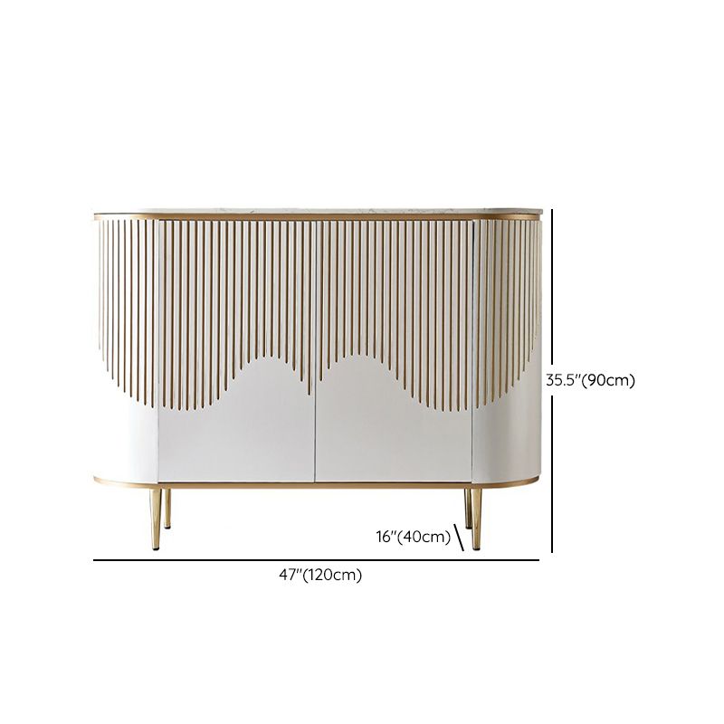 Estantería ajustable aparador blanco gabinete diseñada de madera credenza