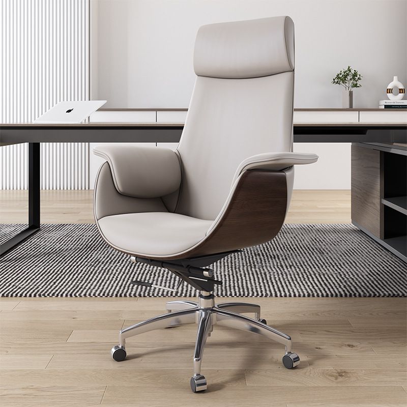Modern & Contemporary Upholstered Chair Leather Task High Back Chair Clearhalo 'furn' 'furn_office_chair' 'Furniture' 'Office Chairs' 'Office Furniture' 'office_chair' 1200x1200_100caf1d-0c3a-4ba8-867d-69bb01b2d034