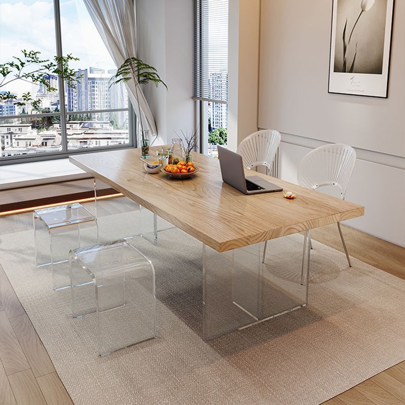 Set da pranzo in legno di pino naturale 1/2/5 pezzi moderno set di dinette