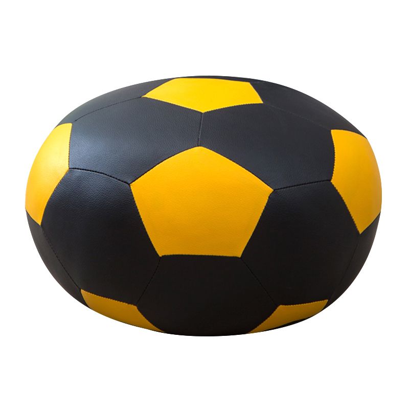 Upholstered Pouf Color Panel Tear Resistant Round Faux Leather Fabric Modern Pouf Clearhalo 'furn' 'furn_ottomans_poufs' 'Furniture' 'Living Room Furniture' 'Ottomans & Poufs' 'ottomans_poufs' 1200x1200_100e44bb-ce65-43c4-958a-5b757937c5e4