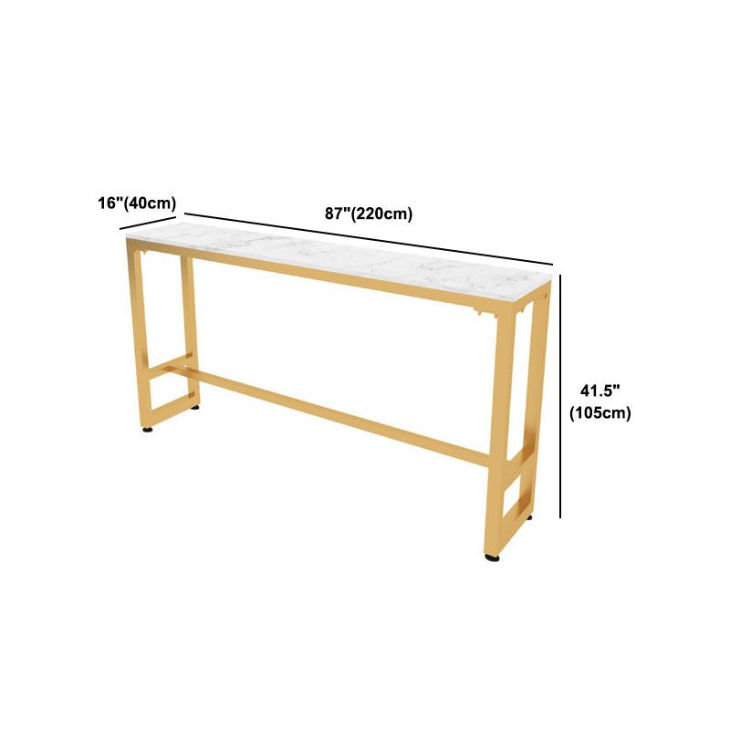 Glam Juego de mesa de bar de 1/2/5 piezas, mesa de bar rectangular con taburetes altos de metal para el hogar