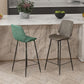 Contemporary Leather Counter Stool Armless Stool with Metal Legs