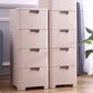 Plastic Beige Non-Hanging Armoire Modern Storage Cabinet for Bedroom