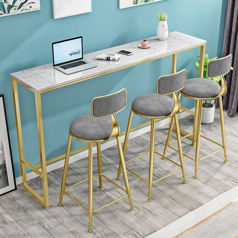 Nordic Glam Rectangle Sintered Stone Table Dining Bar Counter Table for Home Clearhalo 'Bar Furniture' 'Bar Tables' 'bar_tables' 'furn' 'furn_bar_tables' 'Furniture' 'furniture_bar_tables' 'Kitchen & Dining Furniture' 1200x1200_10132e67-d5c1-49ae-a4ad-0760acb891fe
